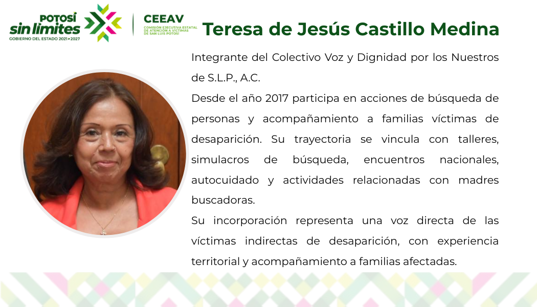 
    
        TERESA DE JESUS CASTILLO
    
    