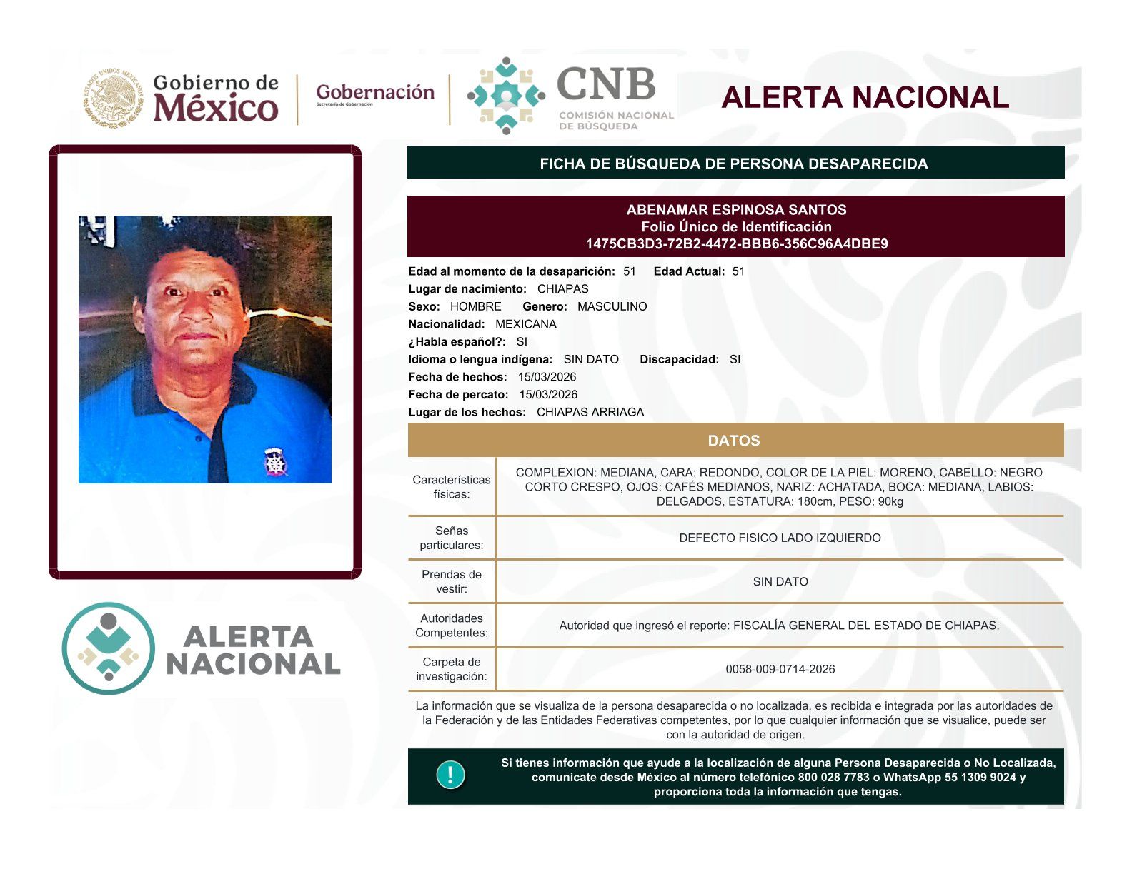 
    
        ABENAMAR ESPINOSA SANTOS
    
    