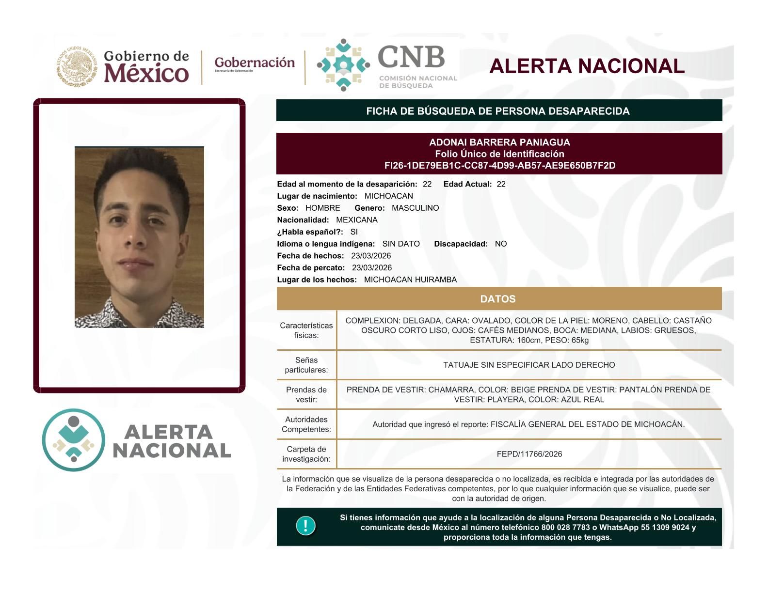 
    
        ADONAI BARRERA PANIAGUA
    
    