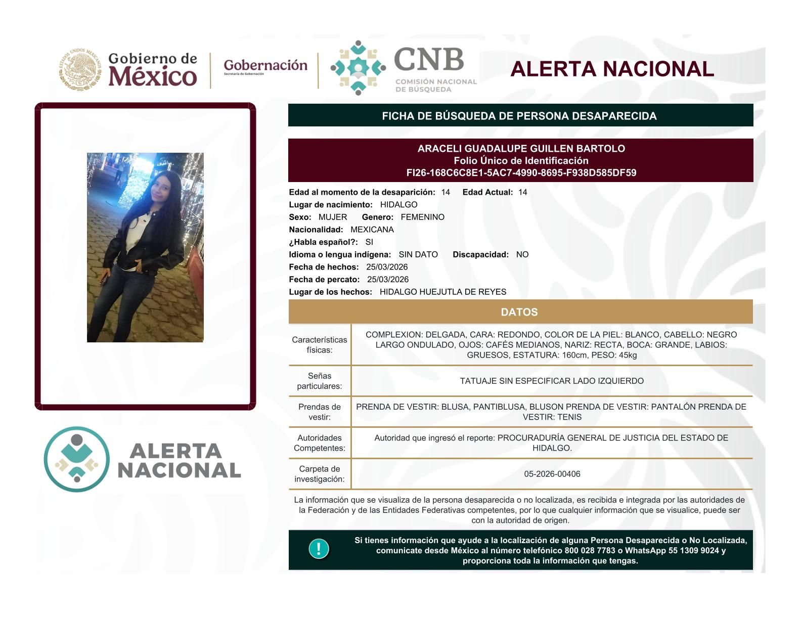 
    
        ARACELI GUADALUPE GUILLEN BARTOLO
    
    