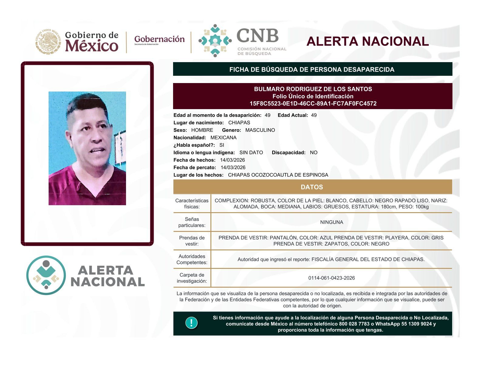 
    
        BULMARO RODRIGUEZ DE LOS SANTOS
    
    