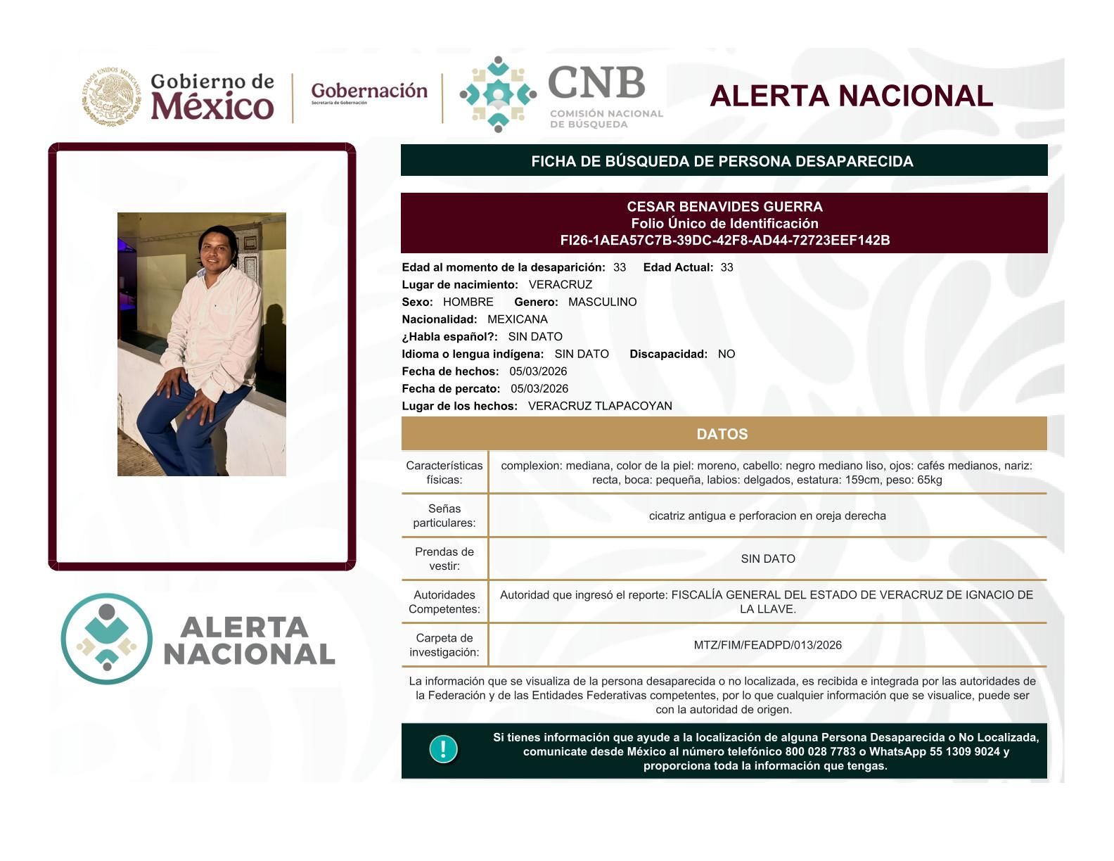 
    
        CESAR BENAVIDES GUERRA
    
    