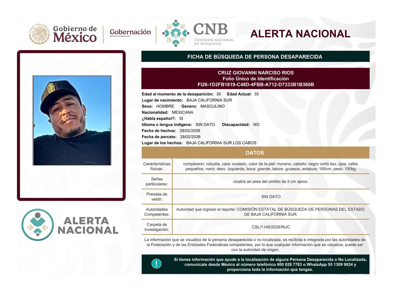 
    
        CRUZ GIOVANNI NARCISO RIOS
    
    