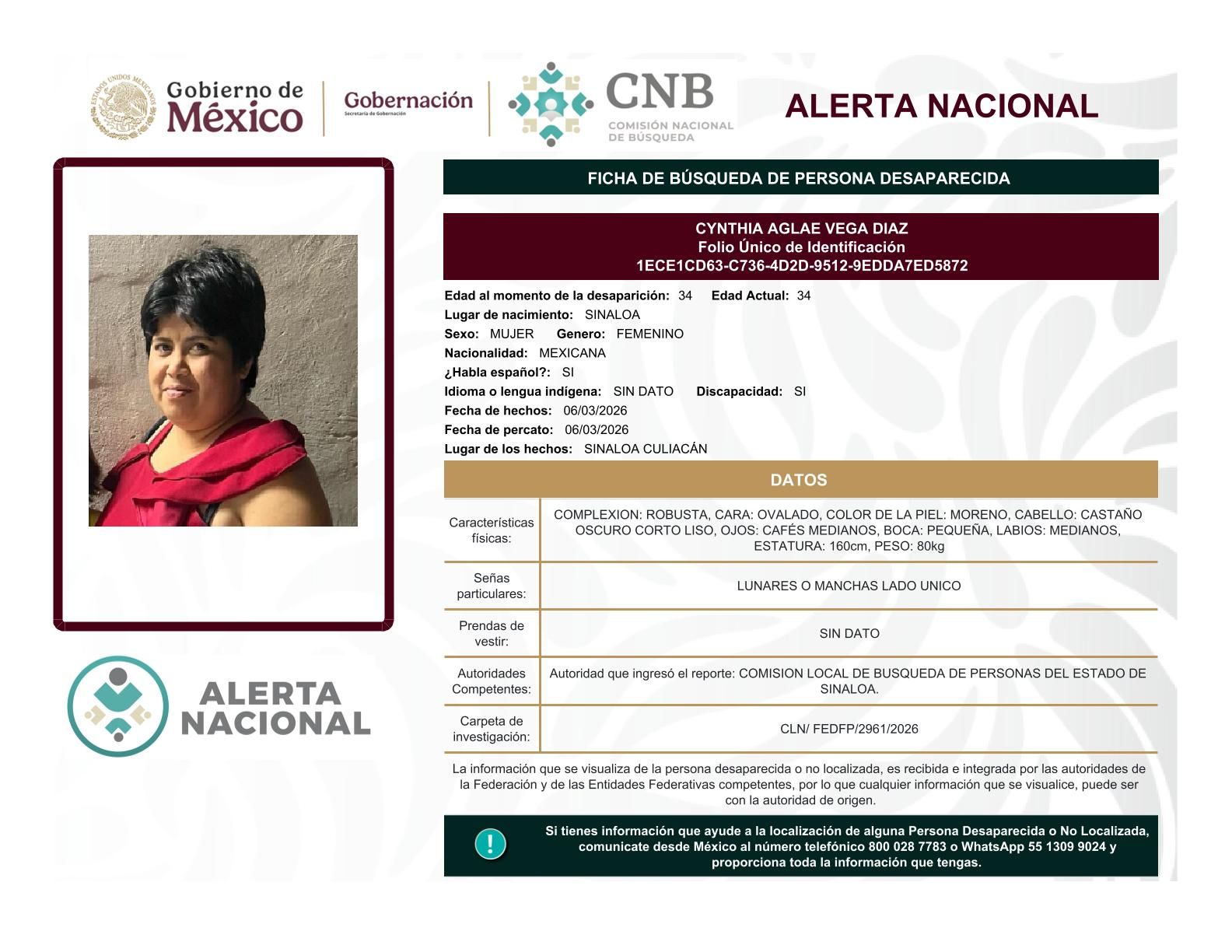 
    
        CYNTHIA AGLAE VEGA DIAZ
    
    