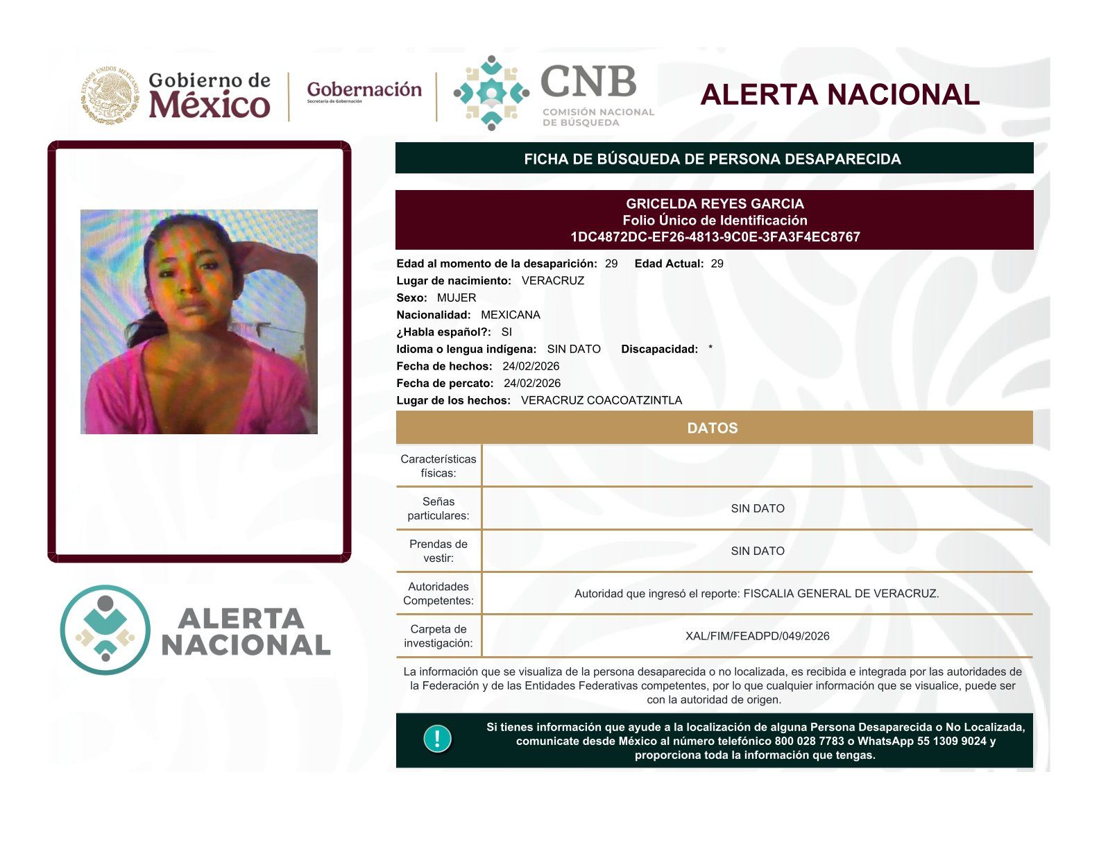 
    
        GRICELDA REYES GARCIA
    
    