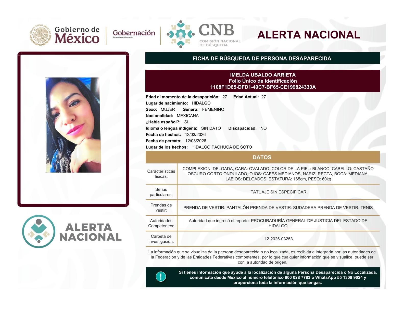 
    
        IMELDA UBALDO ARRIETA
    
    