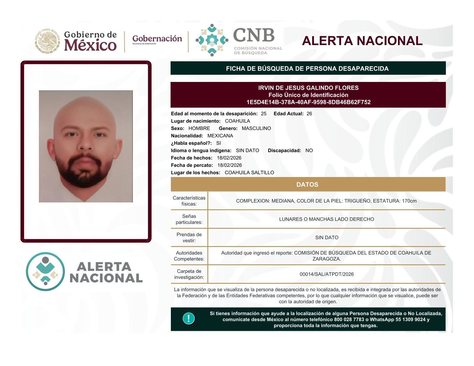 
    
        IRVING DE JESUS GALINDO FLORES
    
    