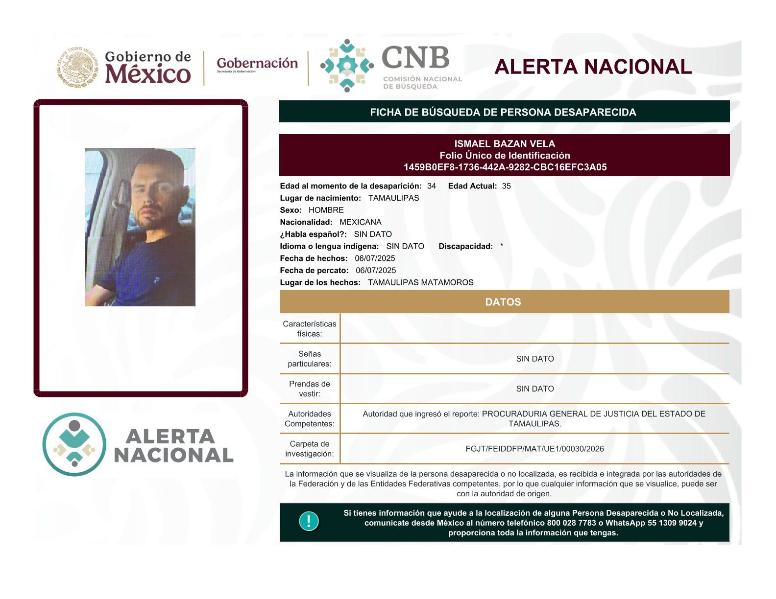 
    
        ISMAEL BAZAN VELA
    
    