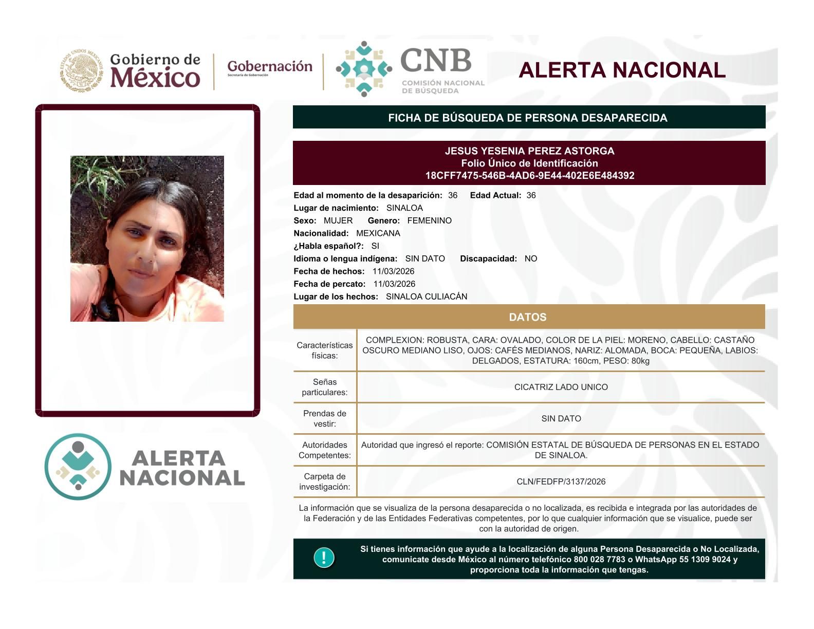 
    
        JESUS YESENIA PEREZ ASTORGA
    
    