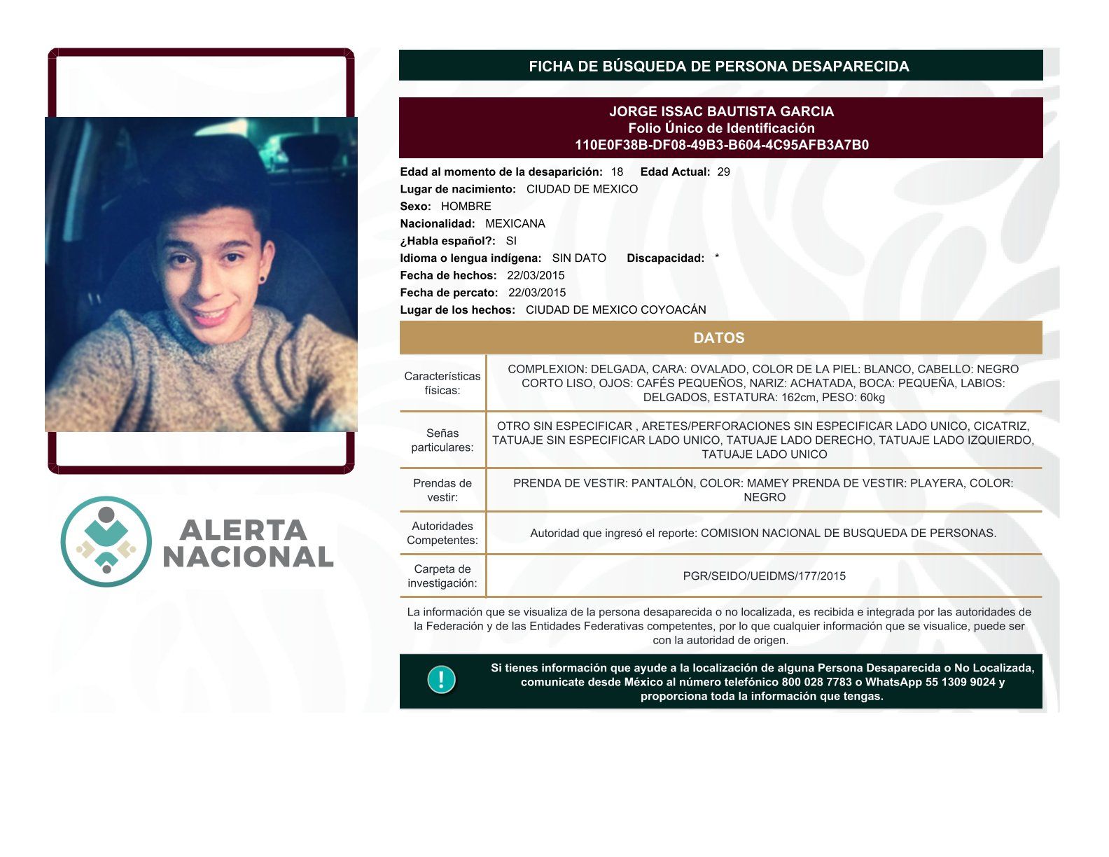 
    
        JORGE ISSAC BAUTISTA GARCIA
    
    