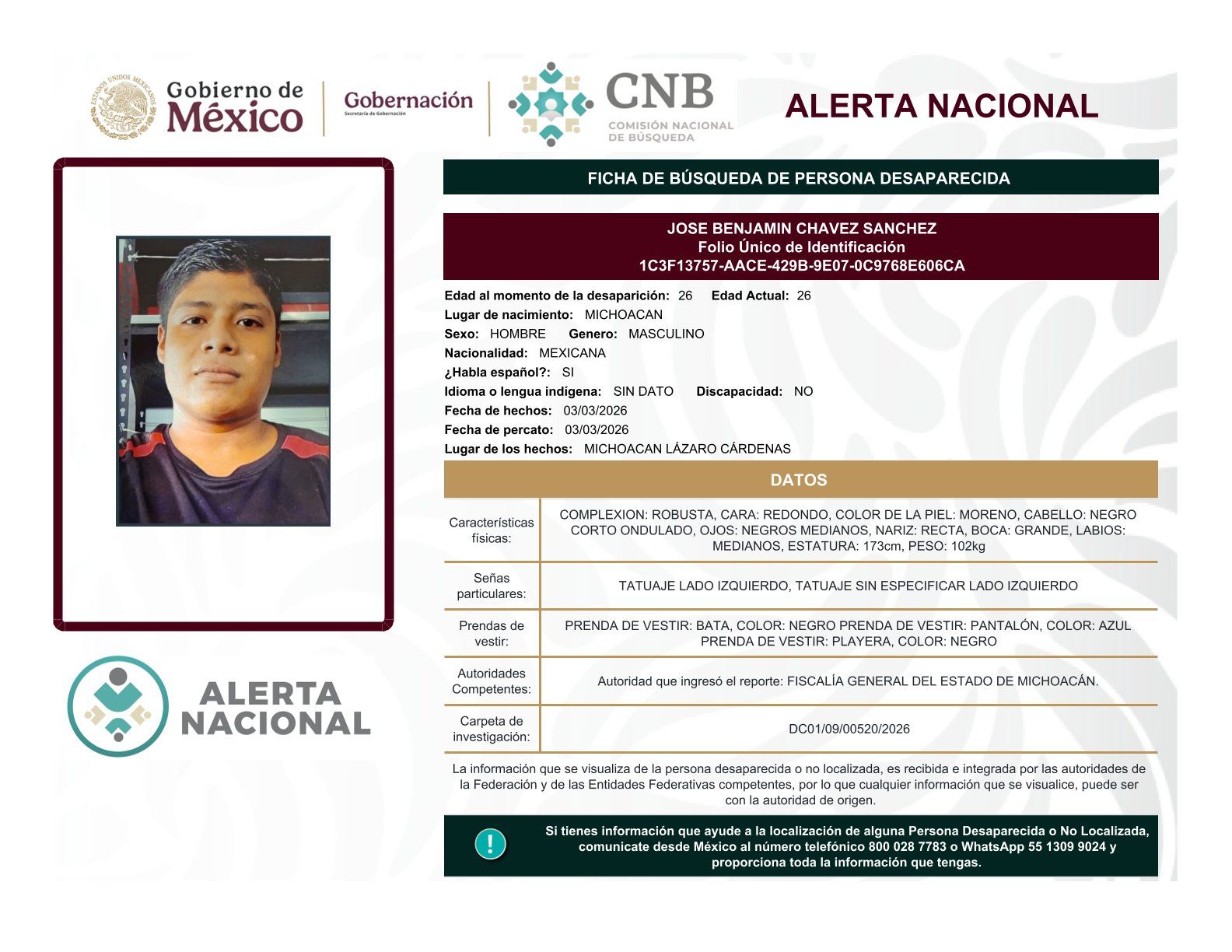 
    
        JOSE BENJAMIN CHAVEZ SANCHEZ
    
    