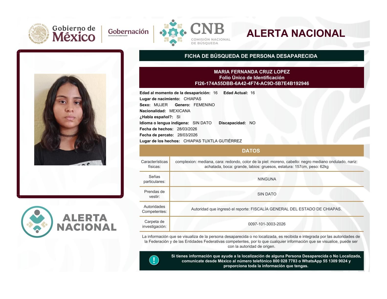 
    
        MARIA FERNANDA CRUZ LOPEZ
    
    