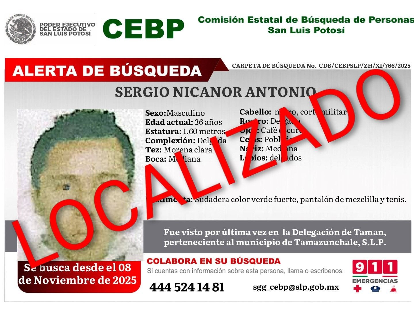 
    
        SERGIO NICANOR ANTONIO
    
    