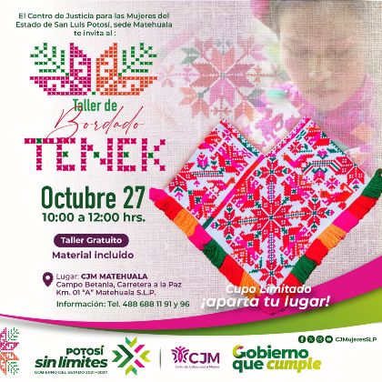 Taller de Bordado Tenek. 🩷
