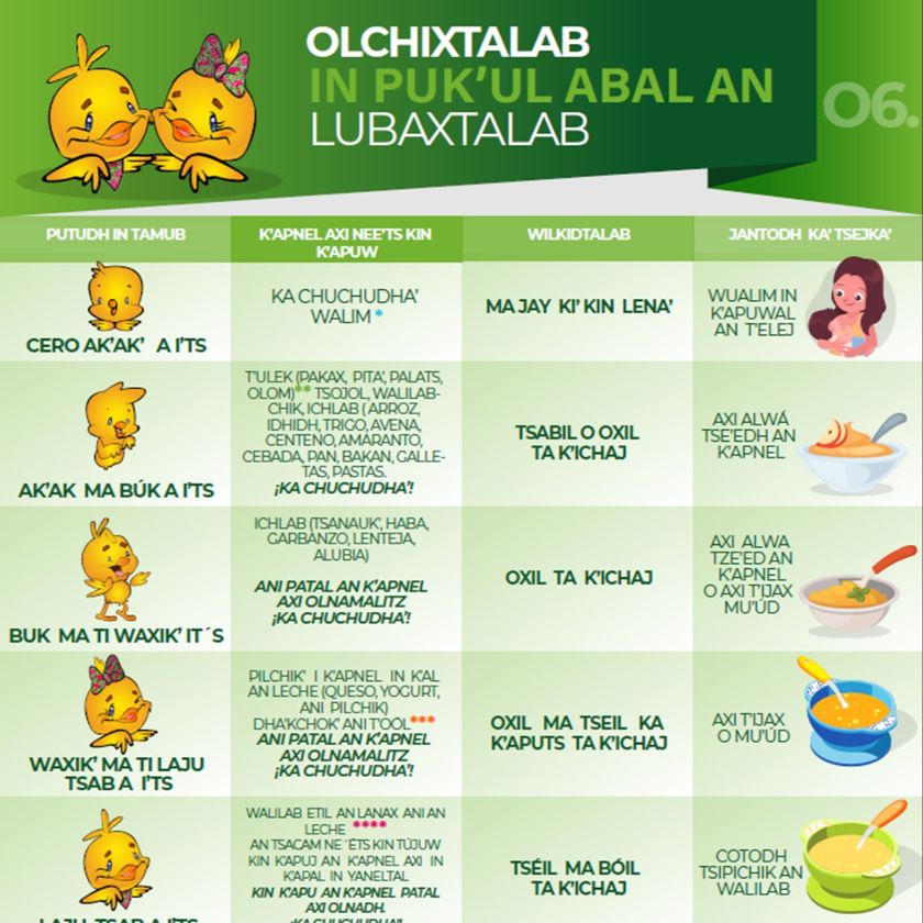 Esquema Alimentación Complementaria Tenek