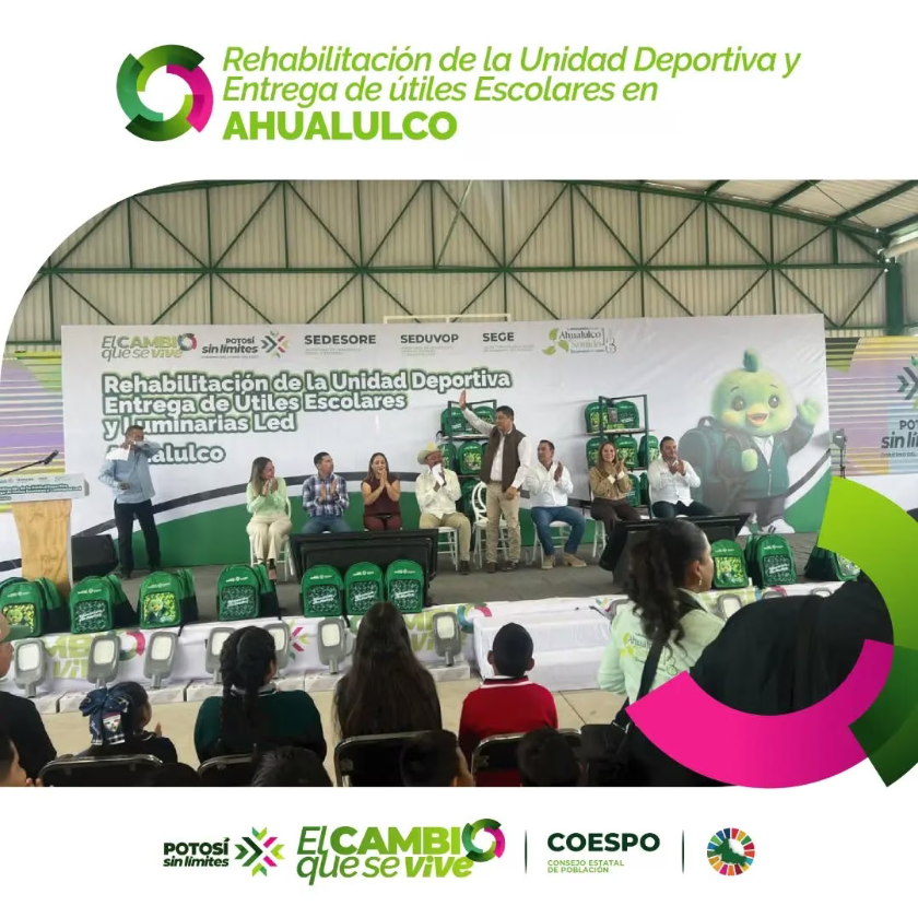 Rehabilitación de la Unidad Deportiiva y Entrega de Útiles