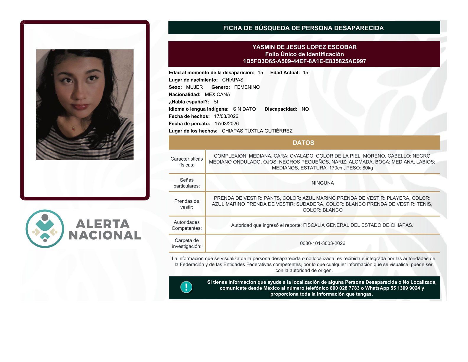
    
        YASMIN DE JESUS LOPEZ ESCOBAR
    
    